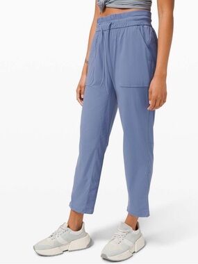 Lululemon Beyond the Studio Crop Adjustable Pants Water Drop